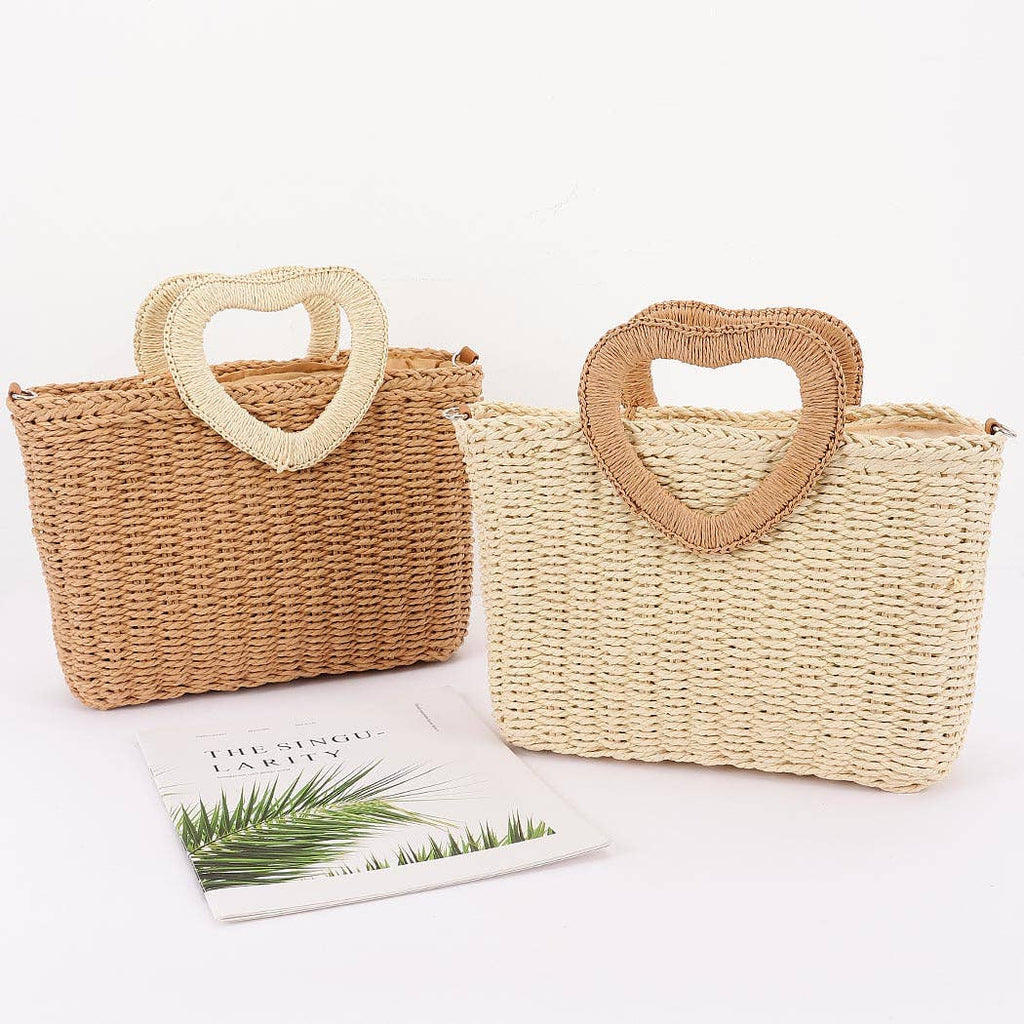 Faux Straw Tote Bag