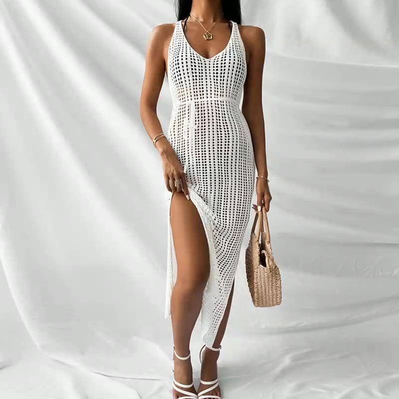 Solid Color Bikini Swimwear Cover Up Dress HL7335