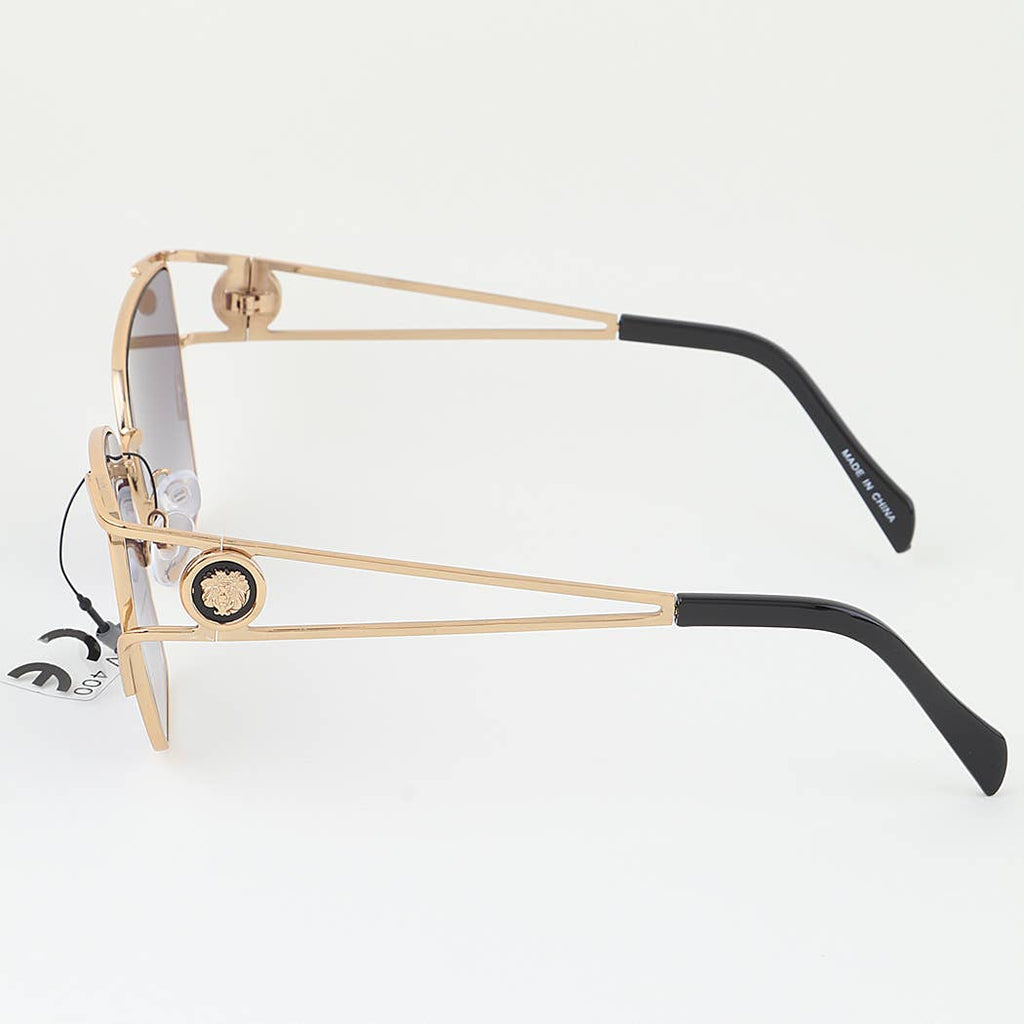 Modern Lion Emblem Gradient Sunglasses
