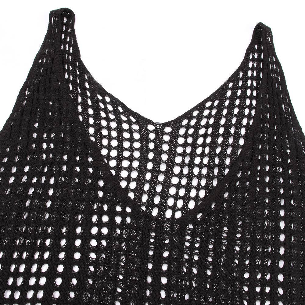 Solid Color Bikini Swimwear Cover Up Dress HL7335