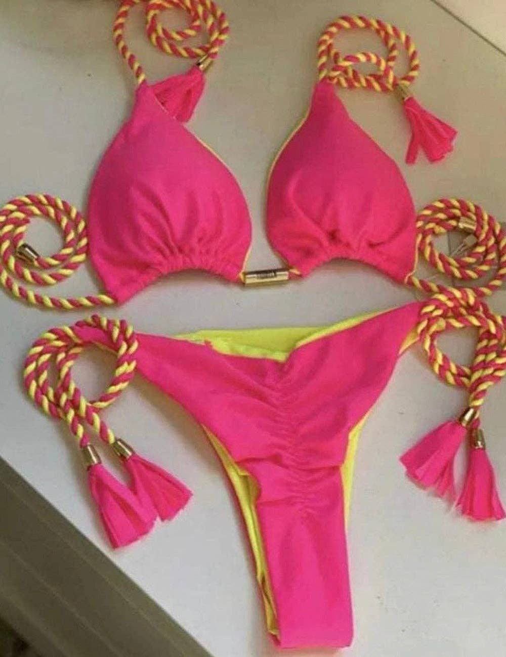 Swimsuit Strape Shoulders 2PCS Beach Bikini Set GY02