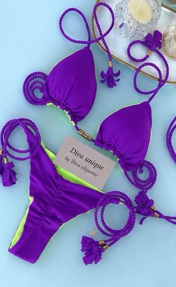 Swimsuit Strape Shoulders 2PCS Beach Bikini Set GY02