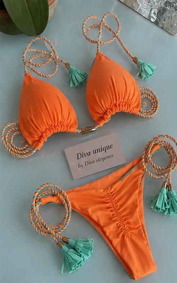 Swimsuit Strape Shoulders 2PCS Beach Bikini Set GY02