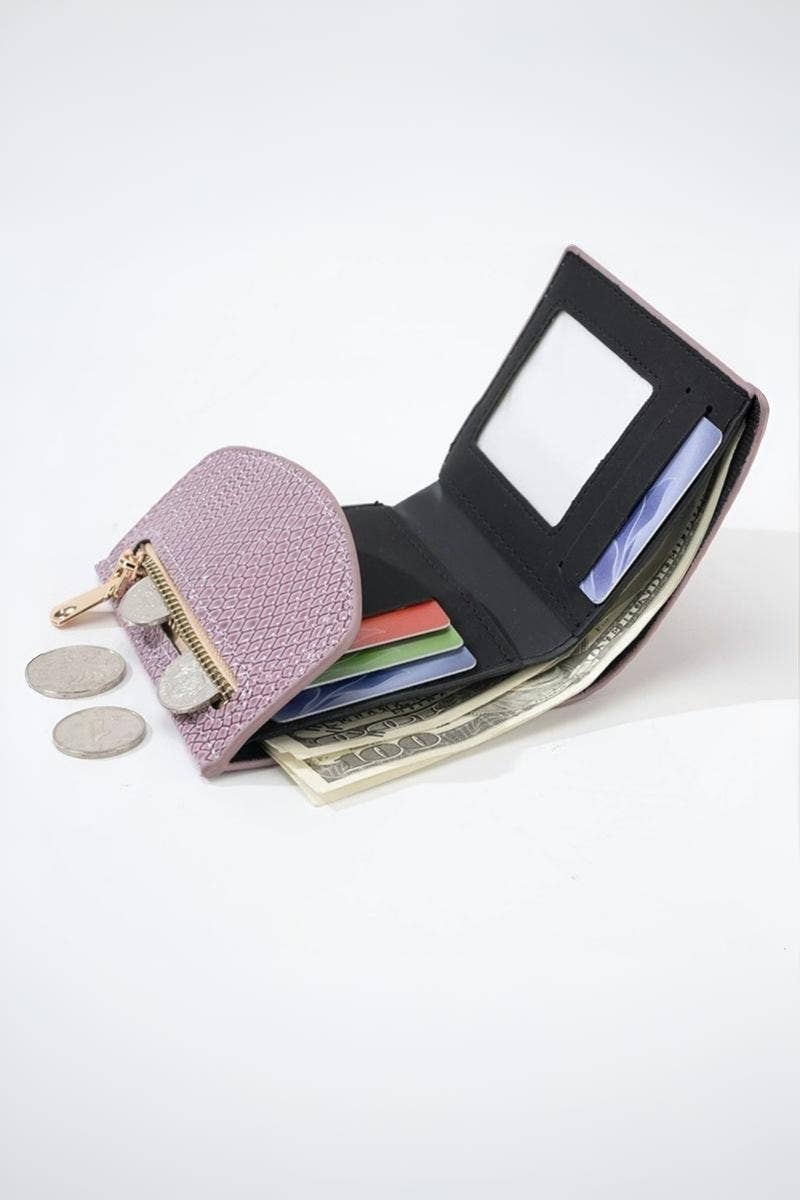 0919 Crocodile Pattern Vegan Leather Trifold Wallet SI-28821