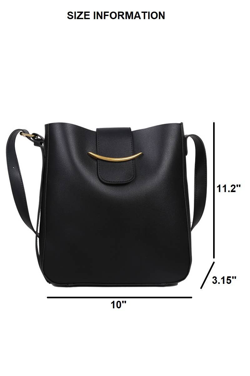 ,,,,...._ SI-26448 Crossbody Shoulder Bucket Messenger Bag: CAMEL-169253 / OS