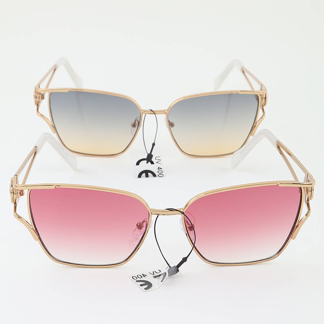 Modern Lion Emblem Gradient Sunglasses