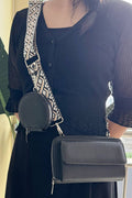 Vegan Leather Woven Weaved Crossbody Shoulder Bag
