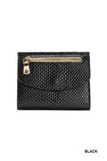0919 Crocodile Pattern Vegan Leather Trifold Wallet SI-28821