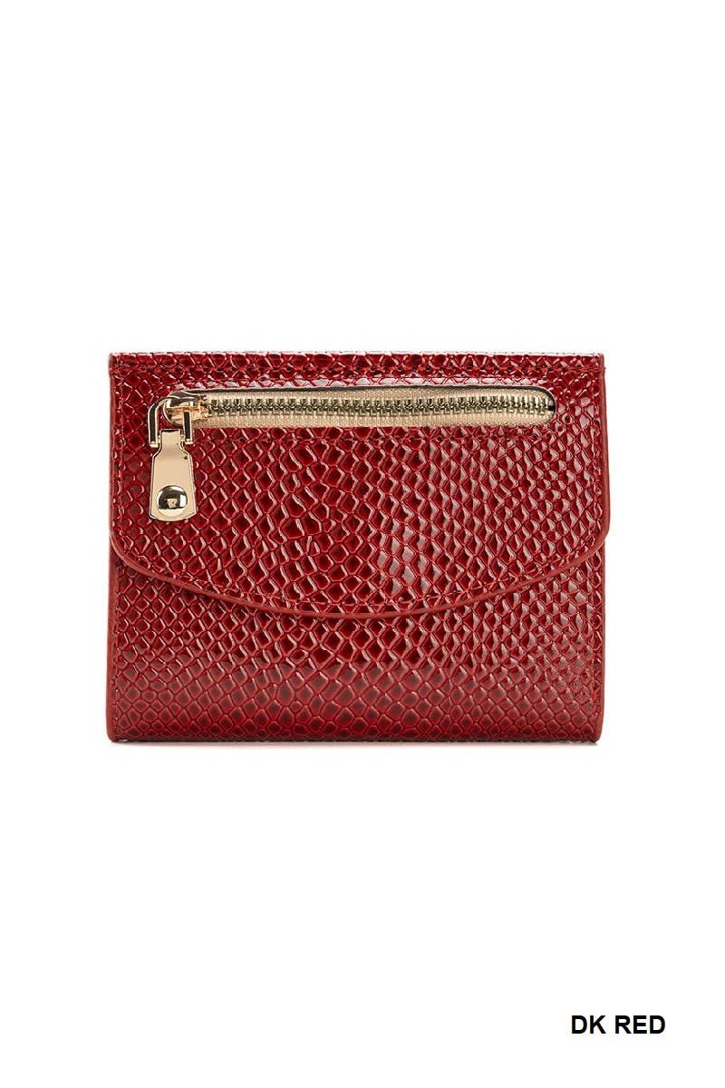 0919 Crocodile Pattern Vegan Leather Trifold Wallet SI-28821