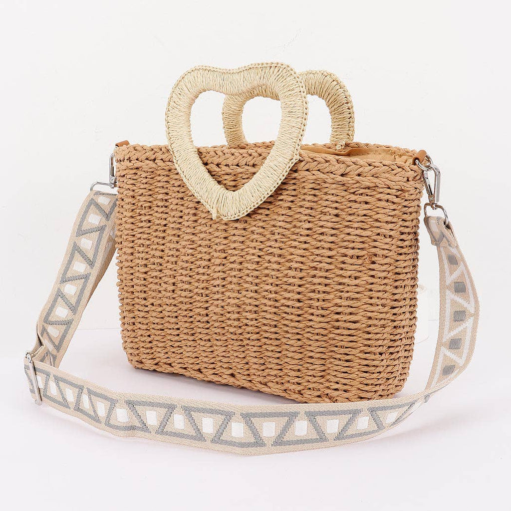 Faux Straw Tote Bag